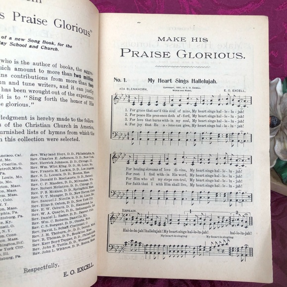 1900 Antique Book:  Make His Praise Glorious for the Sunday School and Church - Picture 5 of 10